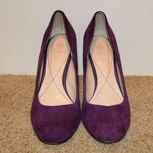 Purple Isola Suede Elaine Pumps